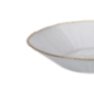 FUENTE VIDRIO BORDE DORADO 30CM KPM