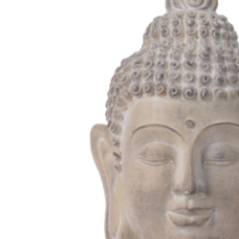CABEZA BUDDHA MGO PIEDRA 26X25X45CM KPM
