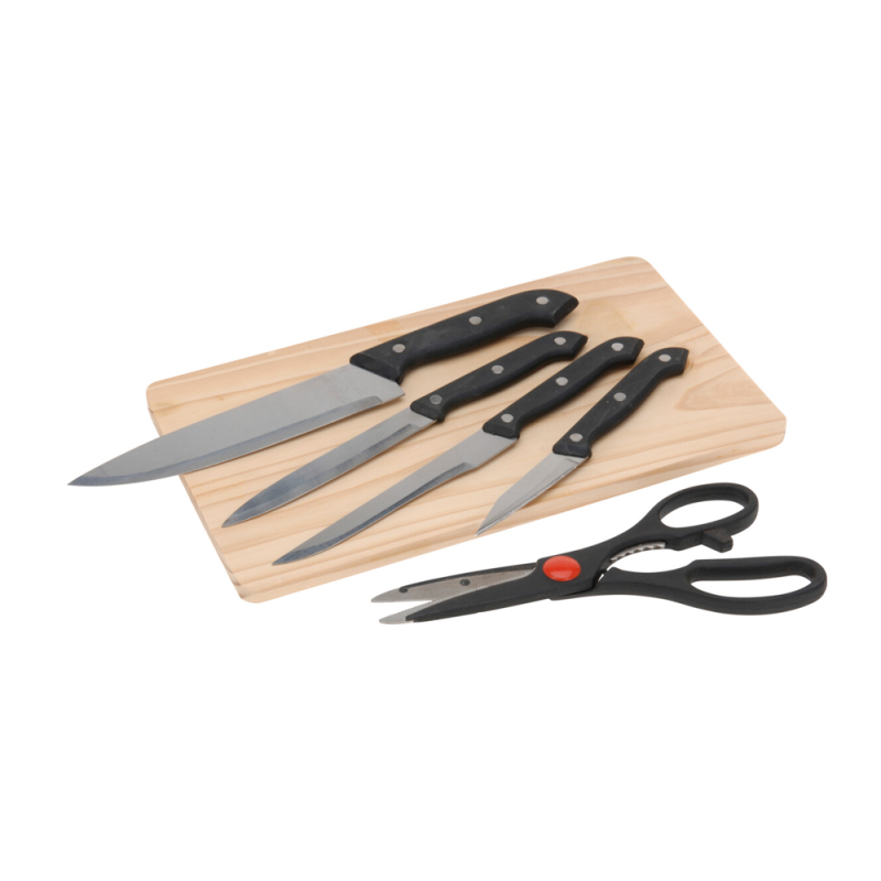 SET TABLA DE CORTAR+5CUCHILLOS KPM