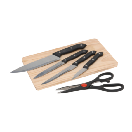SET TABLA DE CORTAR+5CUCHILLOS KPM