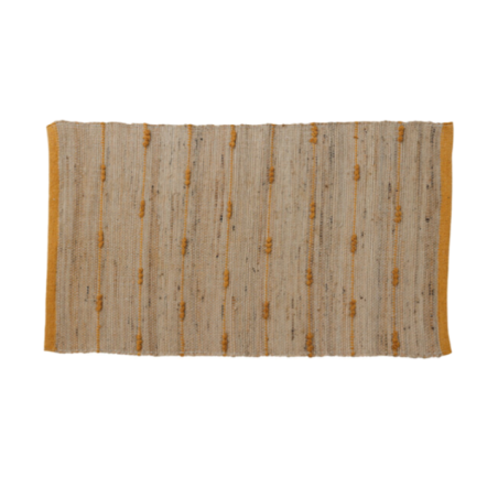 ALFOMBRA DE YUTE 60X90CM MOSTAZA KPM
