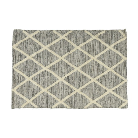 ALFOMBRA ROMBOS ALGODON 60X90CM ARENA KP