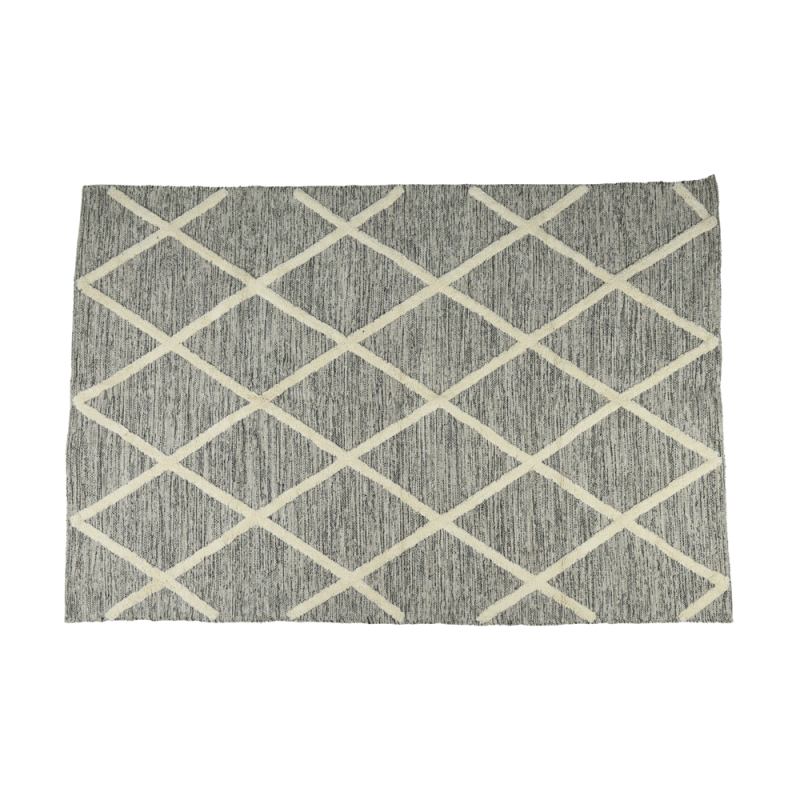 ALFOMBRA ROMBOS ALGODON 120X180CM ARENA