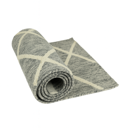 ALFOMBRA ROMBOS ALGODON 120X180CM ARENA