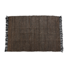 ALFOMBRA OSCURA YUTE/ALGODÓN 120X180