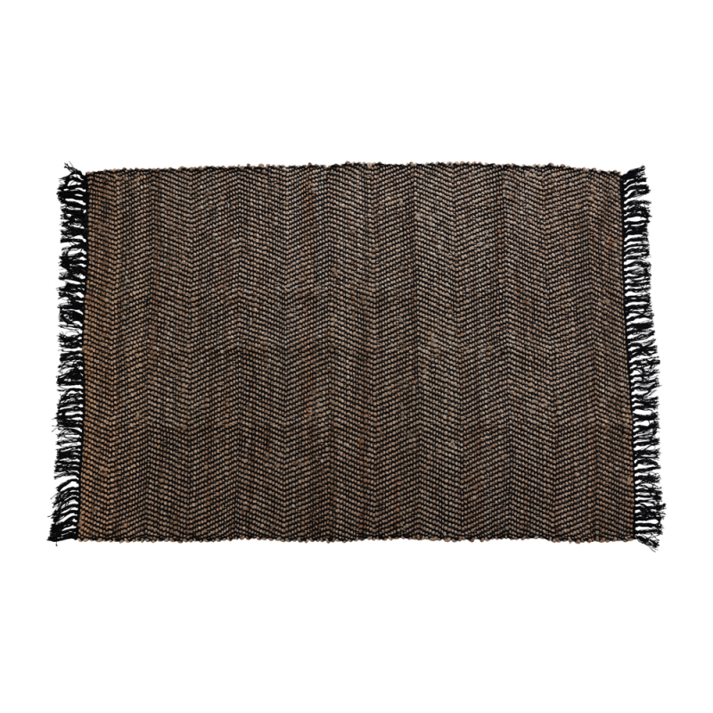ALFOMBRA OSCURA YUTE/ALGODÓN 120X180