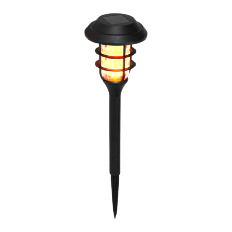 ANTORCHA SOLAR LED DE JARDIN 34CM NEG KP