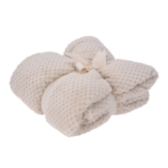 COBIJA DE LANA 130X170CM CREMA KPM
