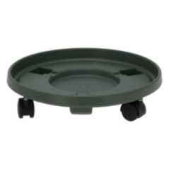 PORTA-MACETA CON RUEDAS 33CM VERDE KPM