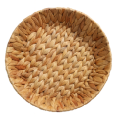 CESTA REDONDA FIBRA NATURAL 30X30X6CM KP