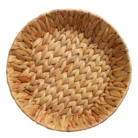 CESTA REDONDA FIBRA NATURAL 30X30X6CM KP