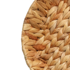 CESTA REDONDA FIBRA NATURAL 30X30X6CM KP