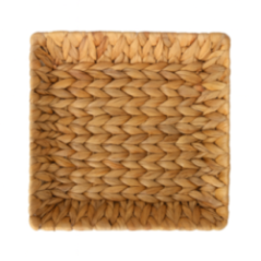CESTA CUADRADA FIBRANATURAL 30X30X6CM KP
