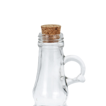 SET VINAGRE/ACEITE 19CM VIDRIO/CORCHO K