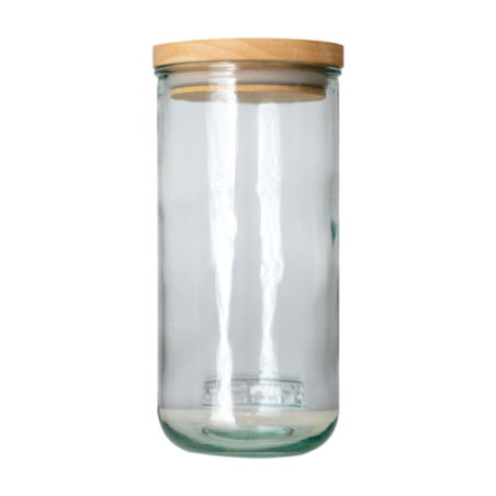 RECIPIENTE APILABLE 820ML TAPA MADERA
