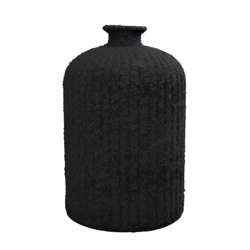 BOTELLA DAROCA CERAMICA 23CM NEGRO