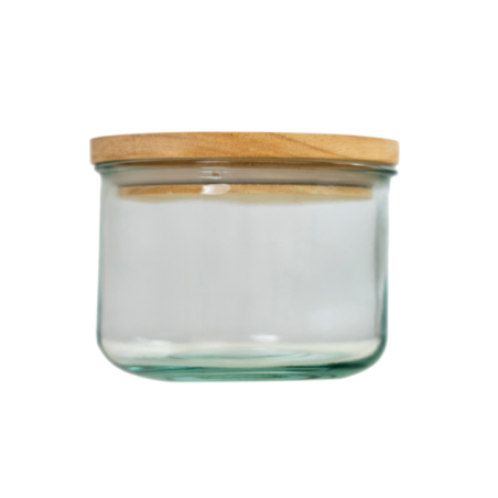 RECIPIENTE APILABLE 600ML TAPA MADERA