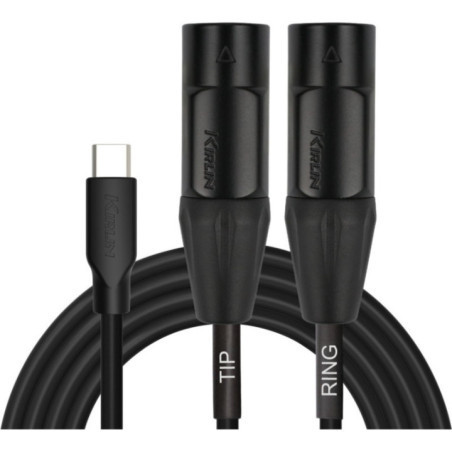 CABLE USB C A DUAL XLR M UYC-390XE 1M BK