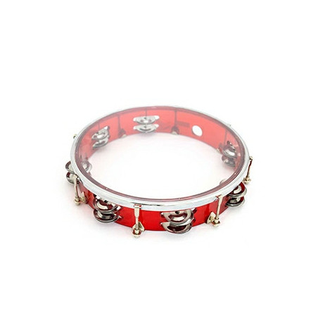 PANDERETA PLASTICA ROJA PTH10-16RD