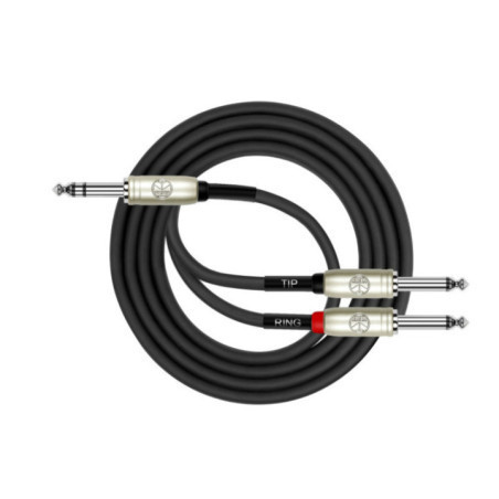 CABLE 1/4 PLUG A DUAL 1/4 Y-336PR 2M BK