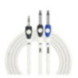 CABLE 3.5 PLUG A DUAL 1/4 LGY-362L 2M WH