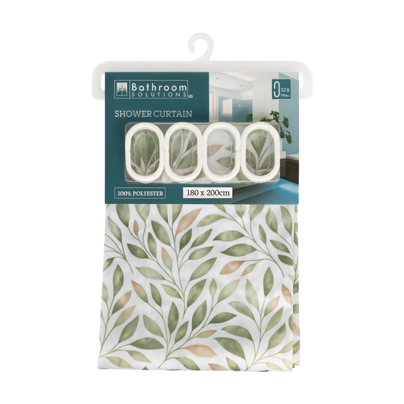 CORTINA BAÑO 180X200CM DISEÑO 2 KPM