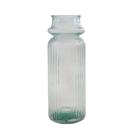 JARRON LINEAS ALTO 45.5CM TRANSPARENTE