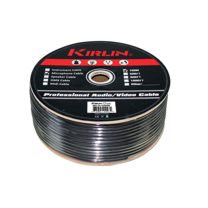 ROLLO CABLE MIC 24AWG MBC-24 100M BK