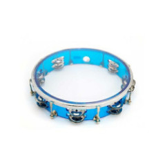 PANDERETA PLASTICA AZUL PTH10-16BL