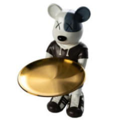 ESCULTURA OSO BANDEJA JQAE-013