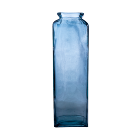 FLORERO LISA 45CM DB30 AZUL CRISTAL