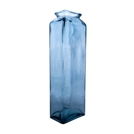 FLORERO LISA 45CM DB30 AZUL CRISTAL