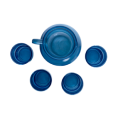 SET JARRA + 4 VASOS DB601 AZUL CIELO