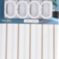 CORTINA BAÑO 180X180CM BLANCO LINEAS KPM