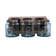 SET 3 RECIPIENTES AUTHENTIC TAPA CORCHO