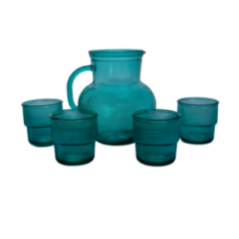 SET JARRA + 4 VASOS DB794 TURQUESA