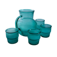 SET JARRA + 4 VASOS DB794 TURQUESA