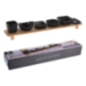 SET DE SERVIR 7 SALSEROS+PEDESTAL BAMBU