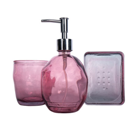 SET BAÑO DISP+VASO+JAB SIMPLE ROSAVDB801