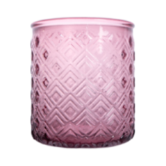 SET BAÑO DISP+VASO+JAB ROMBOS ROSAVDB801