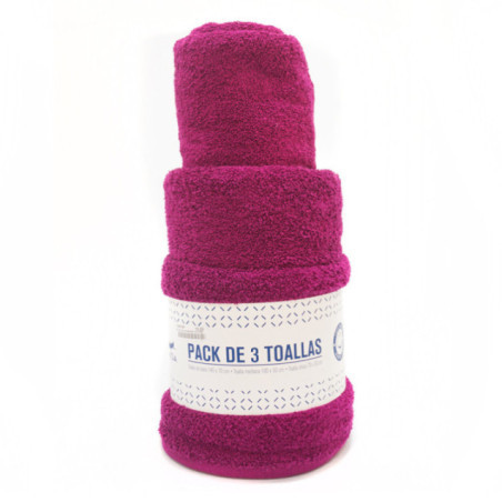 SET DE TOALLAS MAGENTA INTENSO
