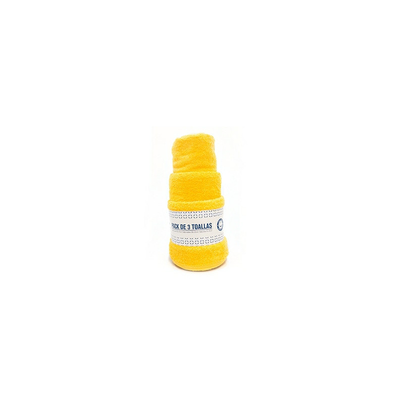 SET DE TOALLAS AMARILLO FUERTE