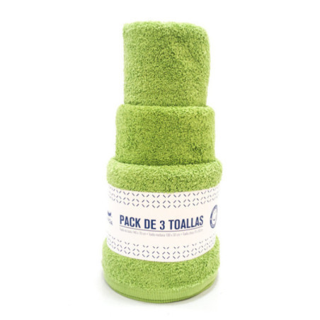 SET DE TOALLAS VERDE PERICO