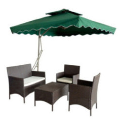 SOMBRILLA CUADRADA CON PEDESTAL JU-238 VERDE