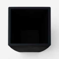 MACETERO CURVE CUAD 40X40X60CM NEGRO KPM