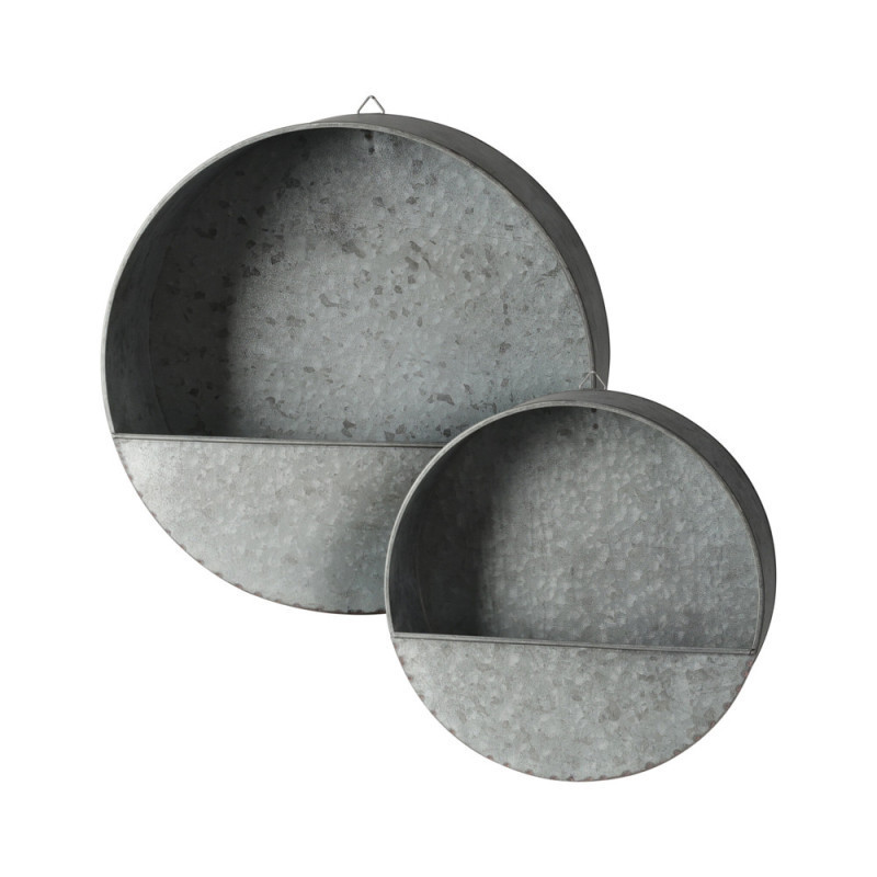 SET 2 MACETAS DE METAL PARA PARED