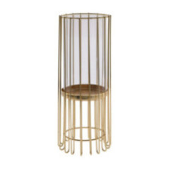 PORTAVELAS DORADO 30CM