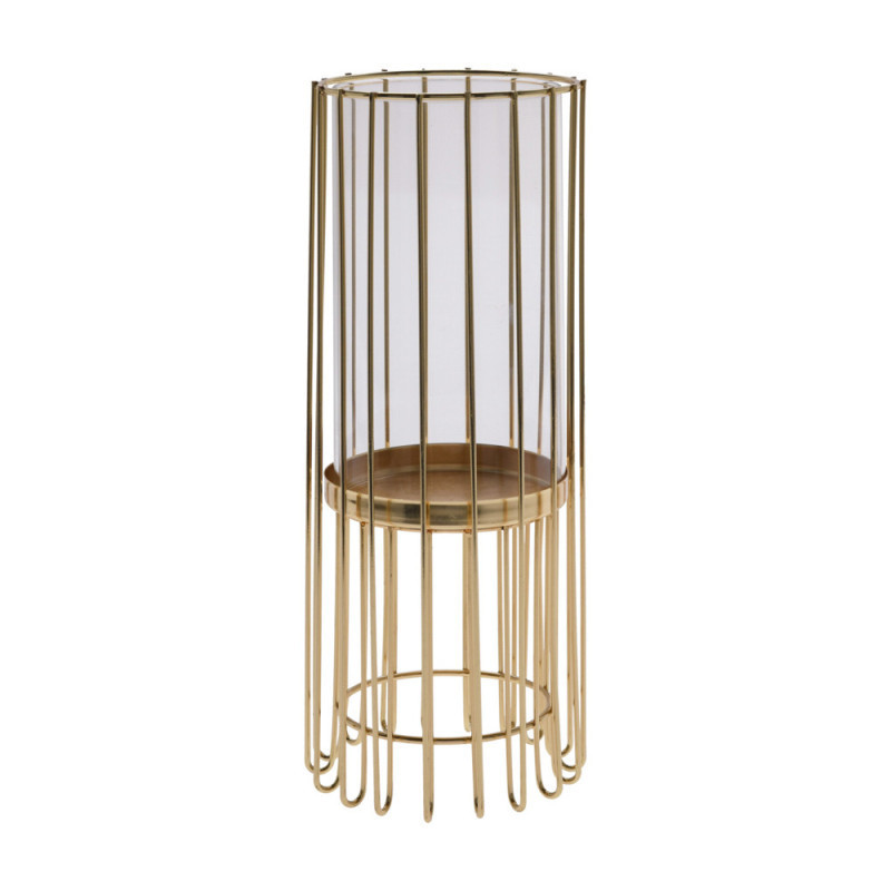 PORTAVELAS DORADO 30CM