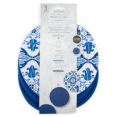 SET DE 3 SALVAMANTELES AZUL MARROQUI