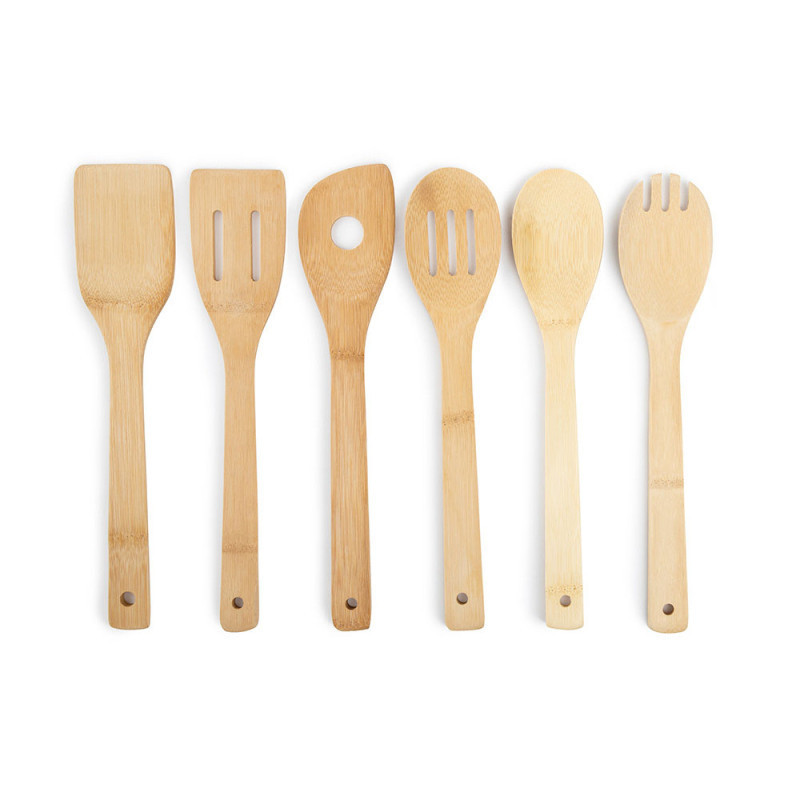 SET DE 6 UTENSILIOS DE COCINA BAMBU